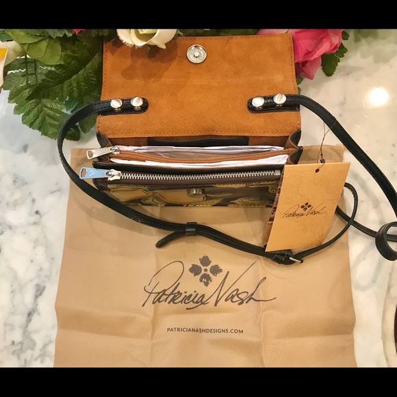 Patricia Nash Leather Positano Limon Crossbody. NWT - Picture 6 of 7